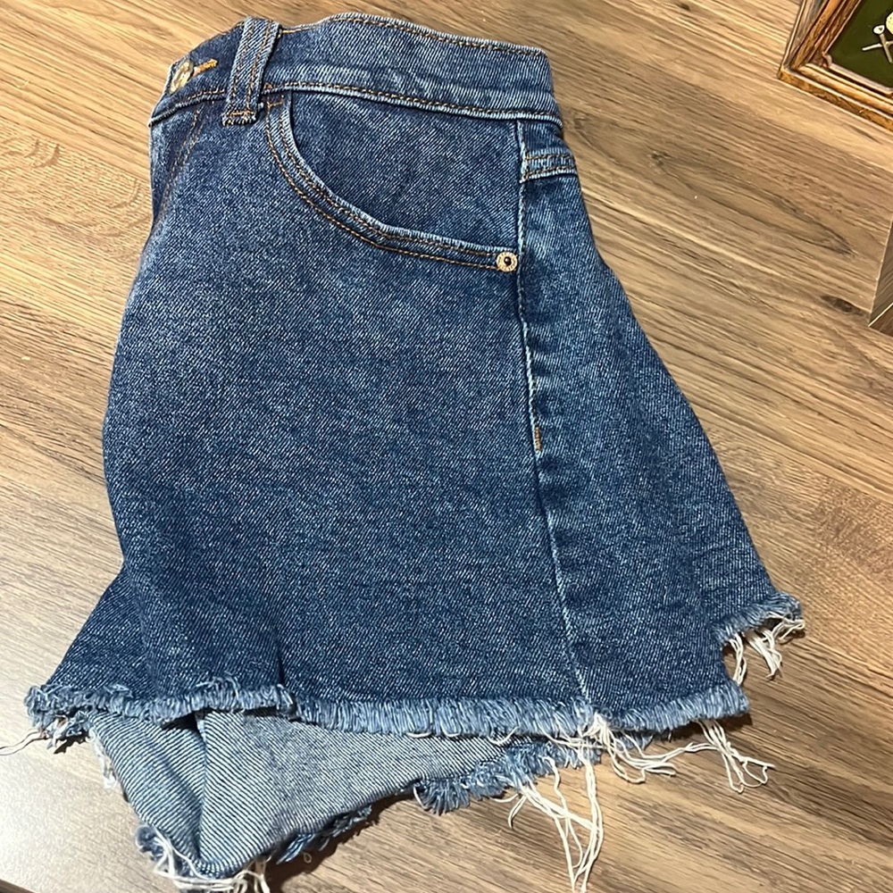 Dark wash jean shorts